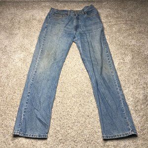 VINTAGE Levis 505 Jeans Adult 34x32 Blue Straight Leg Outdoors Work Wear Mens